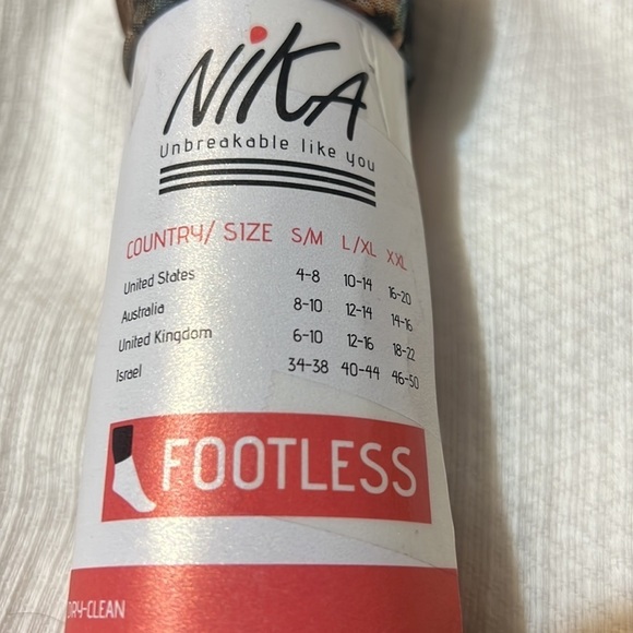 Nika Unique Anti-Tear Footless Leggings 40D Flower Art Bouquet XL - Picture 3 of 3